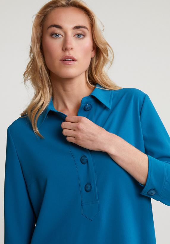 River Woods Blauwe Jurk 3/4 Mouwen