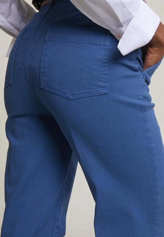 River Woods Blauwe Klassieke Stretch Broek