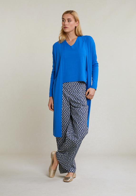 River Woods Blauwe Lange Cardigan Lange Mouwen