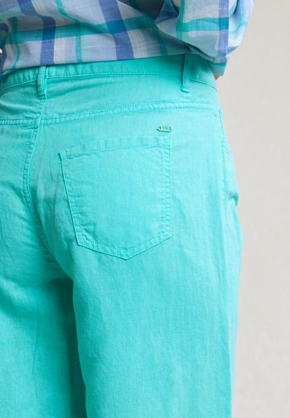 River Woods Blauwe Linnen-katoen Broek