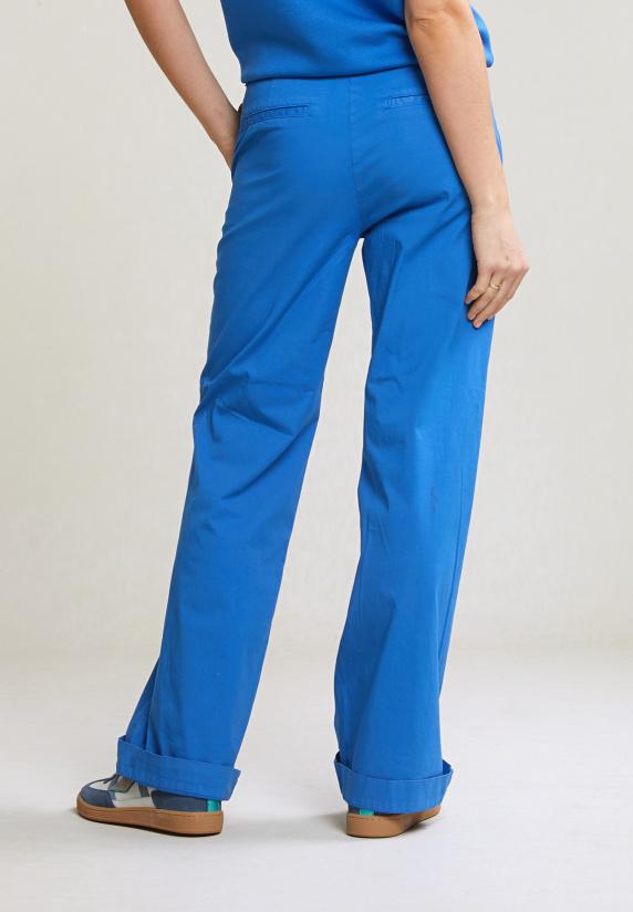 River Woods Blauwe Rechte Stretch Broek