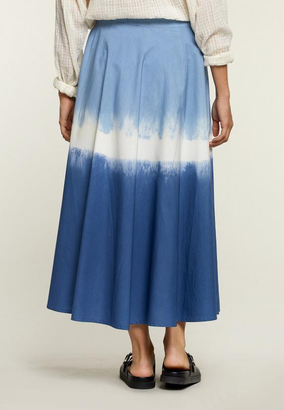 River Woods Blauwe Tie & Dye Rok