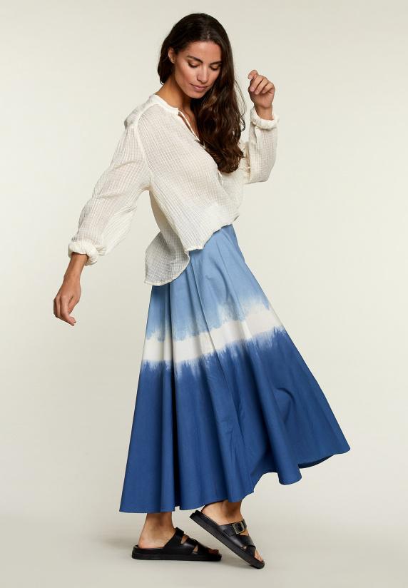 River Woods Blauwe Tie & Dye Rok