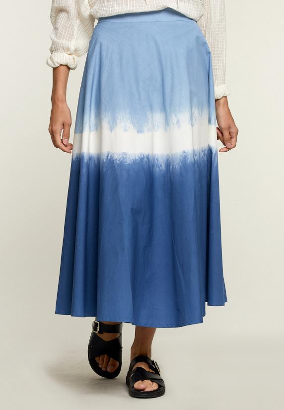 river woods Blauwe tie & dye rok