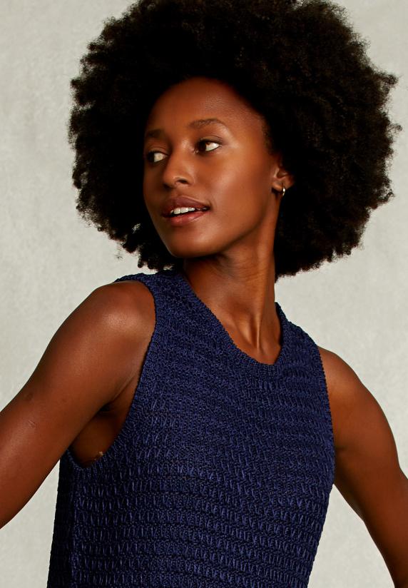 River Woods Blauwe Top Ronde Hals