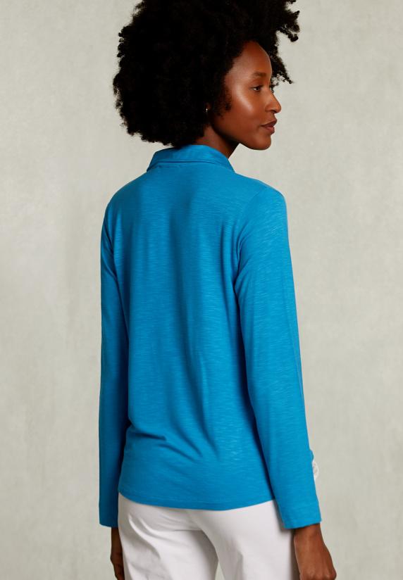 River Woods Blauwe Viscose T-shirt Met Zak