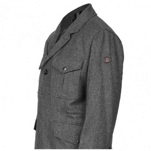 River Woods Blazerjas Met Meerdere Zakken In Grijs