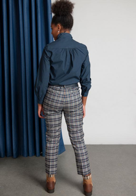 River Woods Blouse Met Sjaal In Blauw