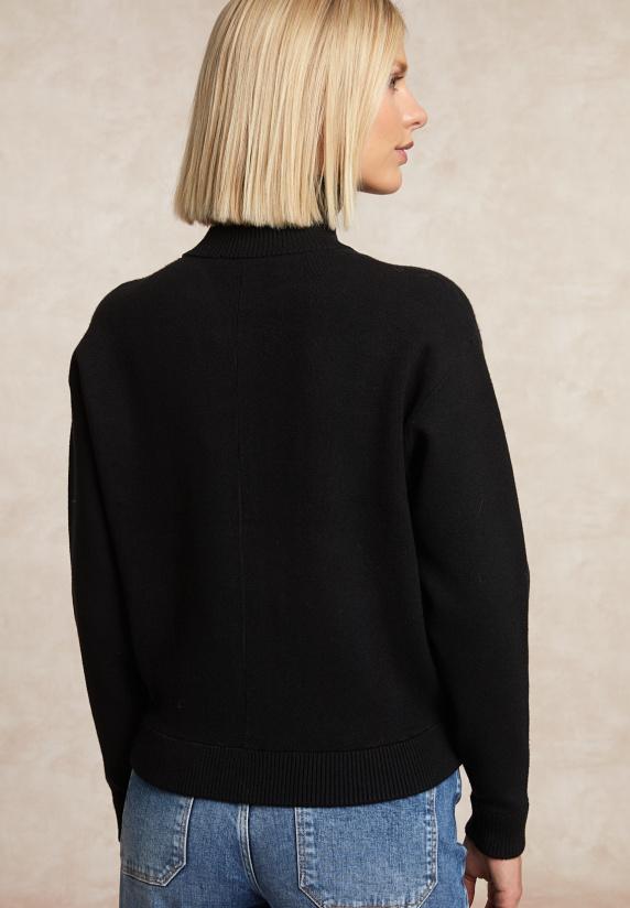 River Woods Bomber Cardigan Zwart