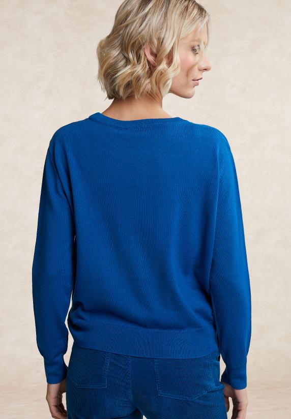 River Woods Boxy Trui Ronde Hals Petrol