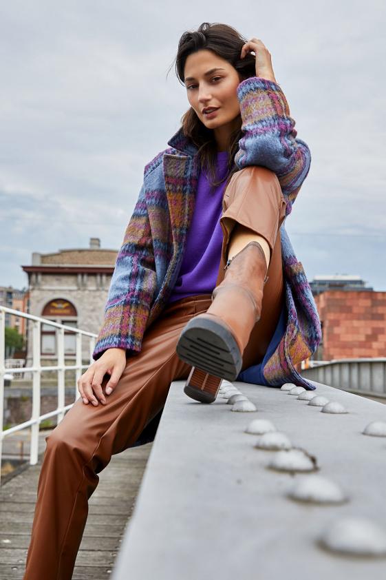 River Woods Bruine Broek Vegan Leer