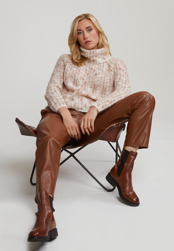 river woods Bruine broek vegan leer