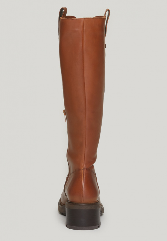 River Woods Bruine Lange Laarzen Met Hak