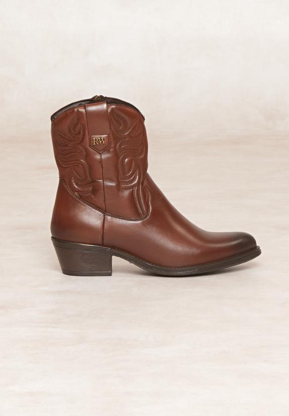 river woods Bruine lederen cowboylaarzen