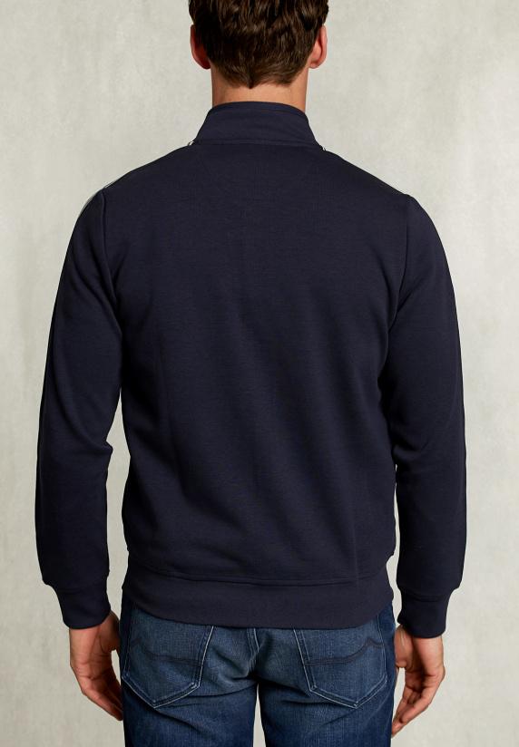 River Woods Cardigan Met Rits Navy