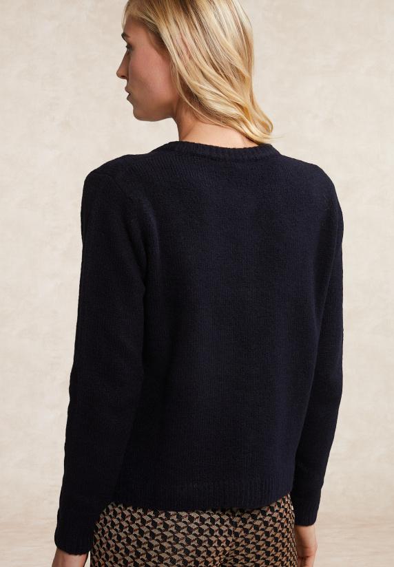 River Woods Cardigan Ropgestikte Zakken Navy