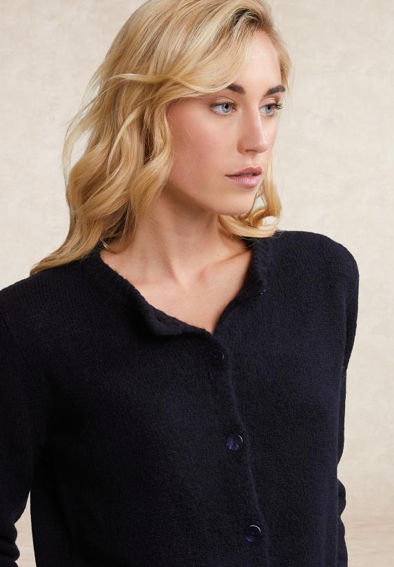 River Woods Cardigan Ropgestikte Zakken Navy