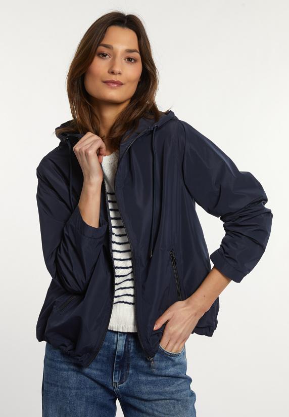 river woods Cropped jas met kap navy