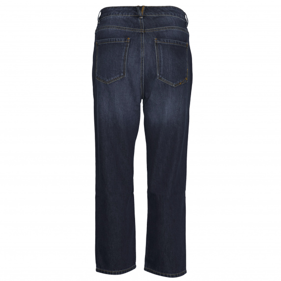 River Woods Cropped Mid Waist Blauwe Jeans