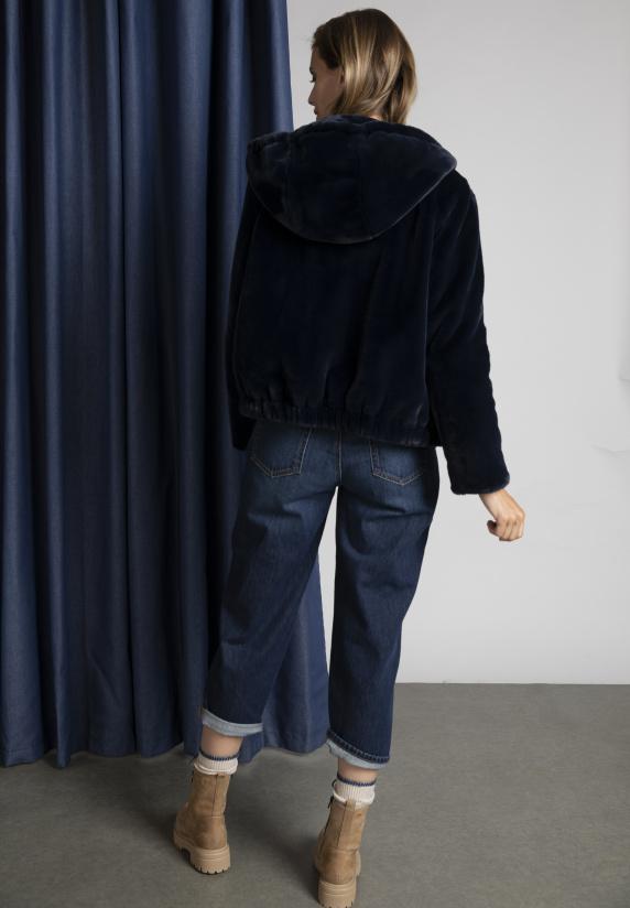 River Woods Cropped Mid Waist Blauwe Jeans