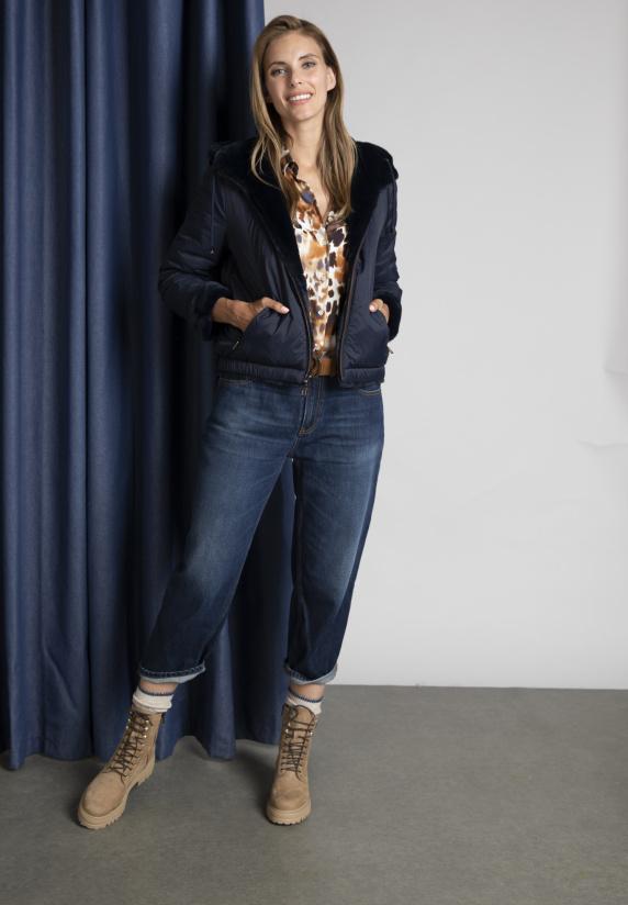 river woods Cropped mid waist blauwe jeans