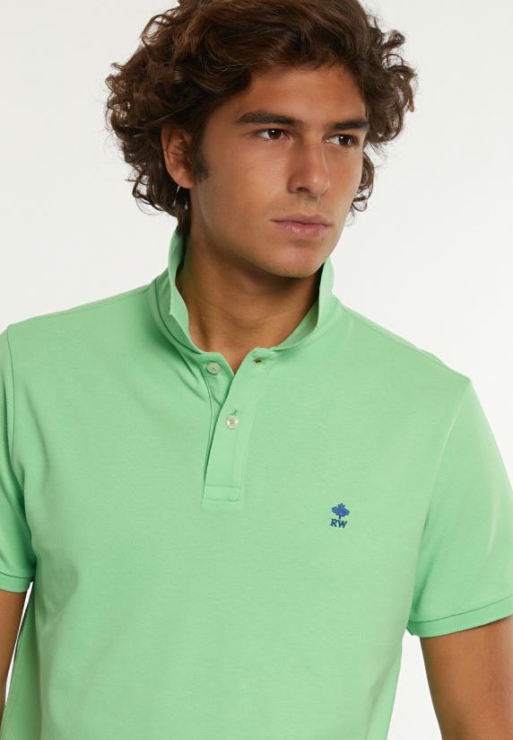 River Woods Custom Fit Basic Pima Katoen Polo Lime