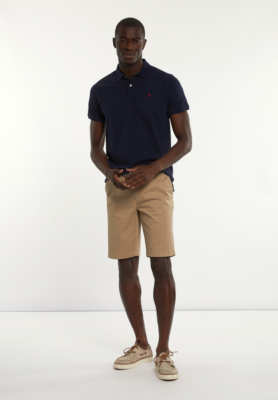 River Woods Custom Fit Basic Pima Katoen Polo Navy