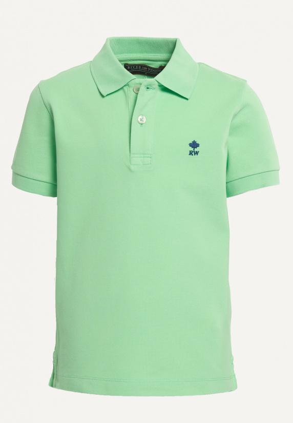 river woods Custom fit basic stretch polo lime