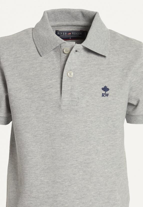 River Woods Custom Fit Basic Stretch Polo LTGRML