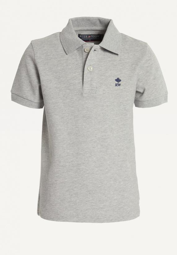river woods Custom fit basic stretch polo LTGRML