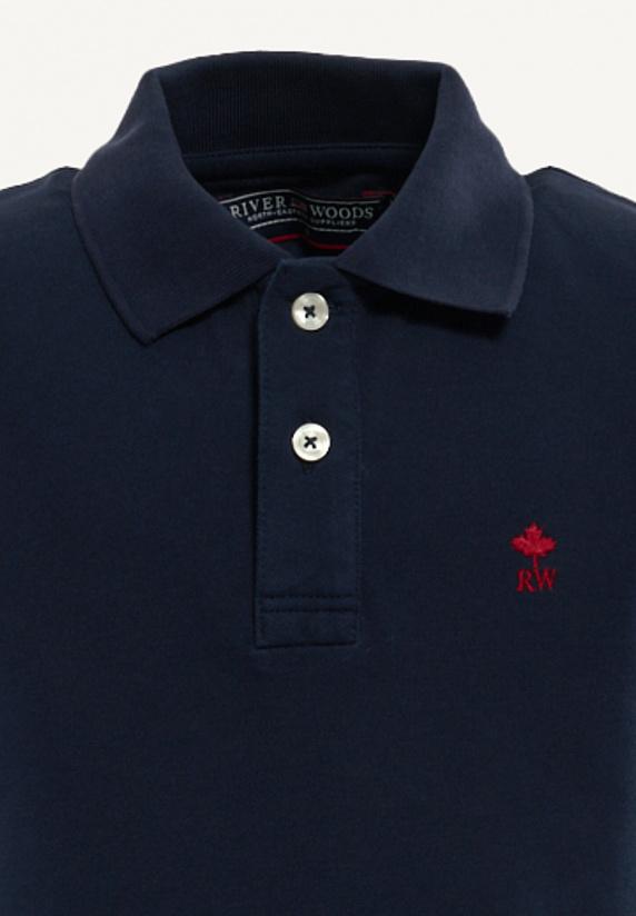 River Woods Custom Fit Basic Stretch Polo Navy