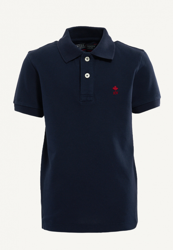 river woods Custom fit basic stretch polo navy