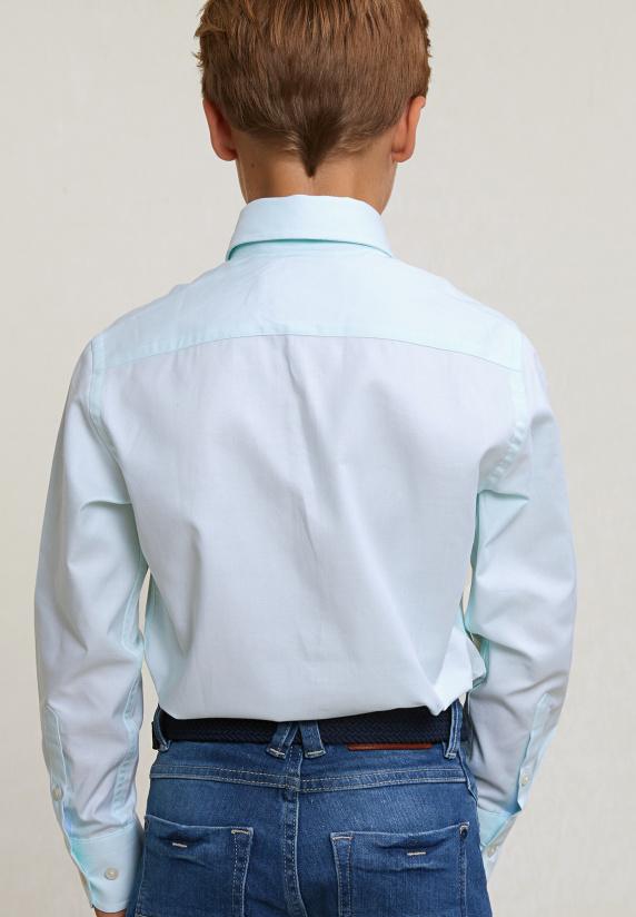 River Woods Custom Fit Effen Hemd Groen