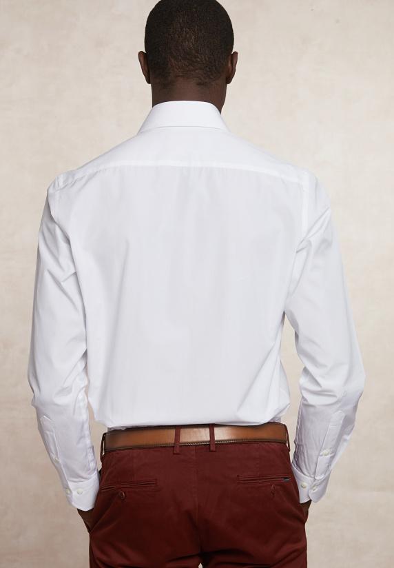 River Woods Custom Fit Effen Hemd Wit