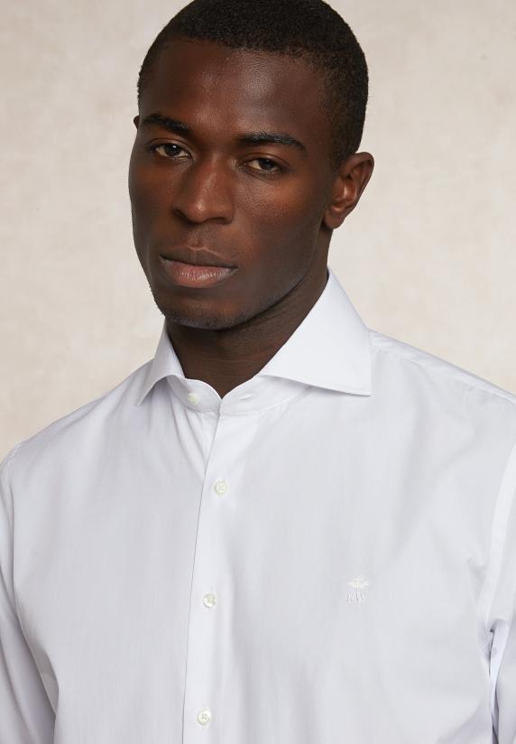 River Woods Custom Fit Effen Hemd Wit