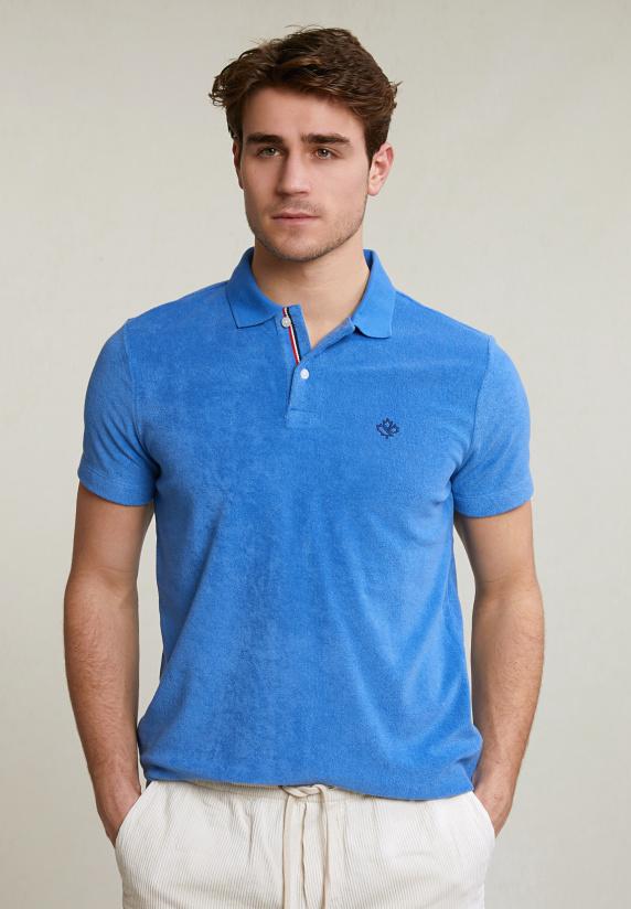 river woods Custom fit éponge polo ocean