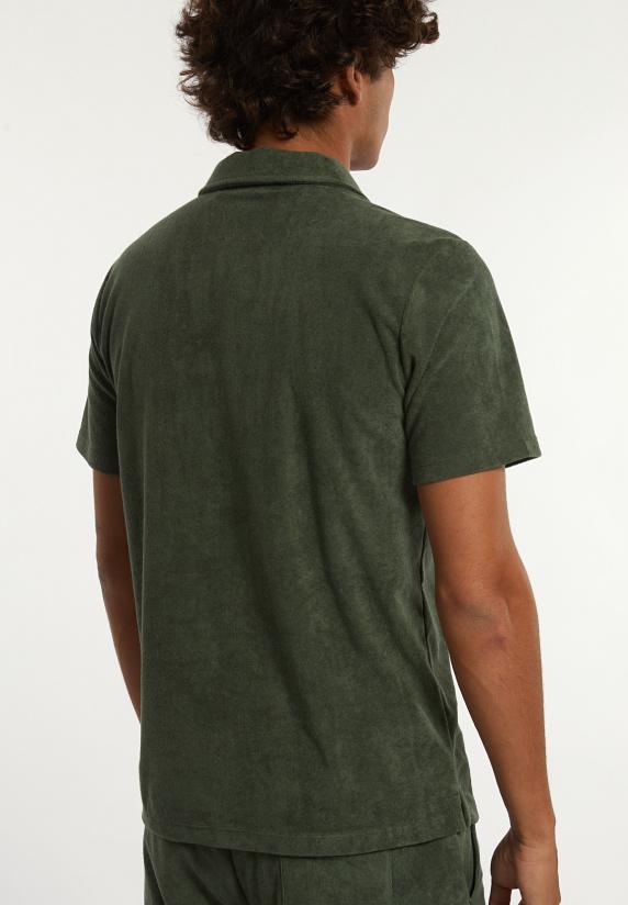 River Woods Custom Fit éponge Polohemd Kaki