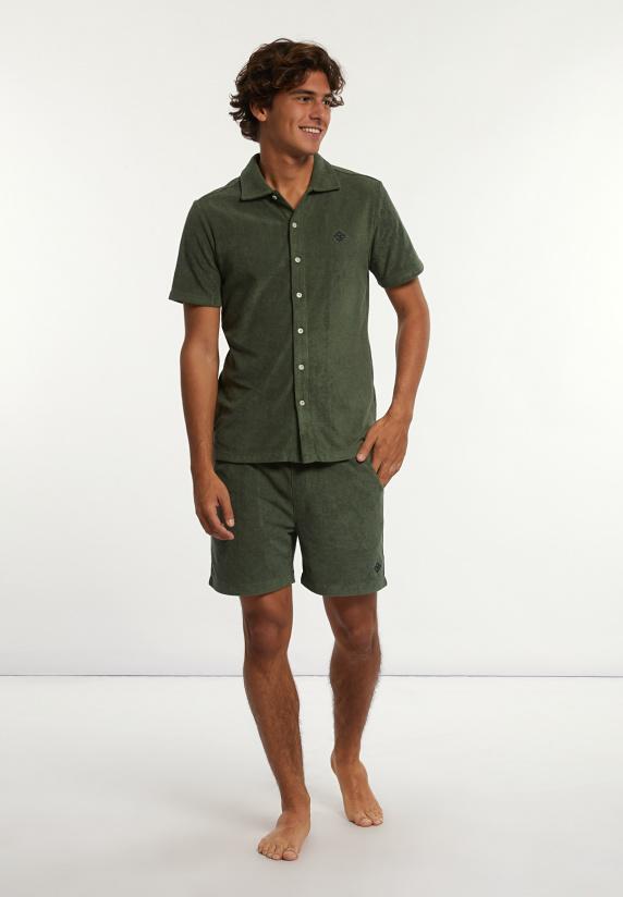 River Woods Custom Fit éponge Polohemd Kaki