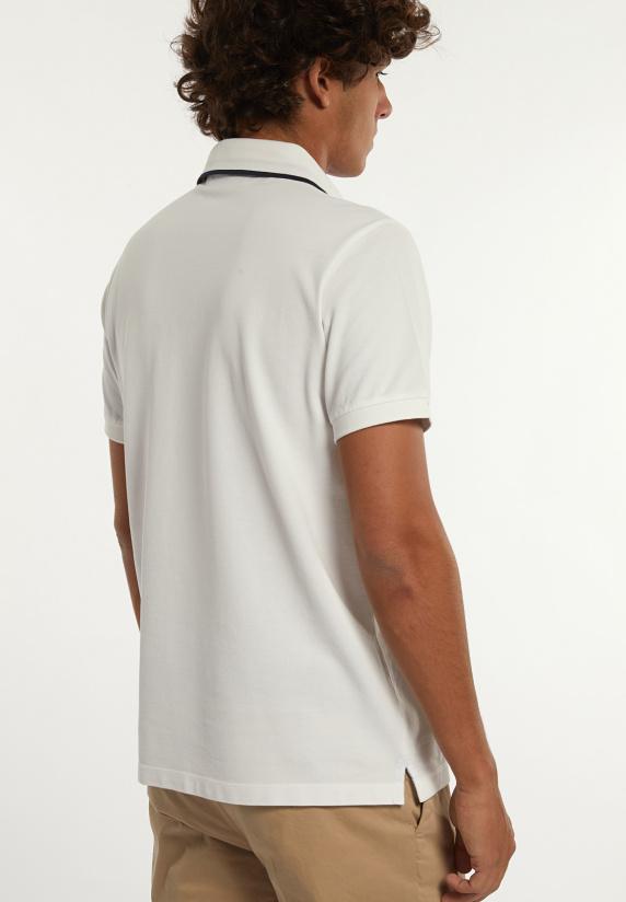 River Woods Custom Fit Fancy Lux Piqué Polo Wit