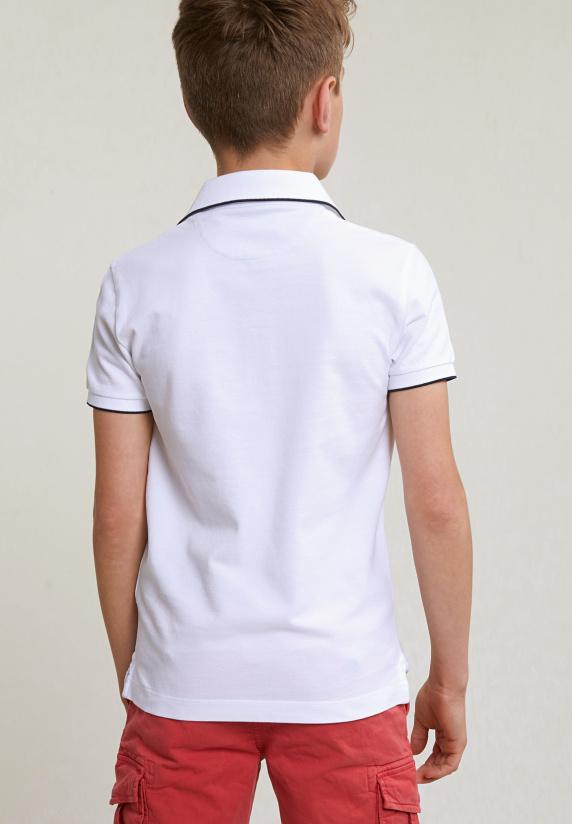 River Woods Custom Fit Fancy Polo Korte Mouwen Wit