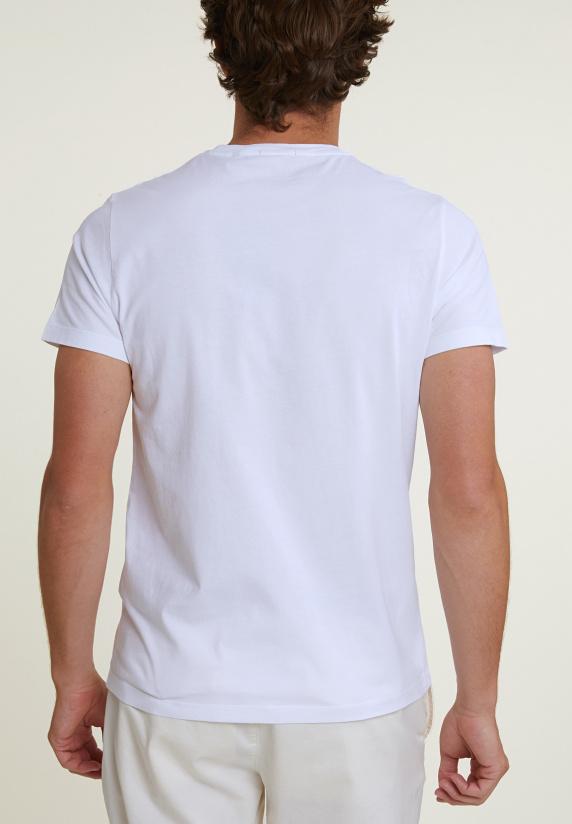 River Woods Custom Fit Fancy T-shirt Borstzak Wit