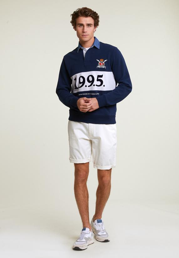 River Woods Custom Fit Fancy T-shirt Borstzak Wit