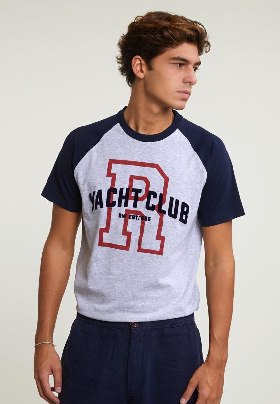 river woods Custom fit fantasie T-shirt oyster mix