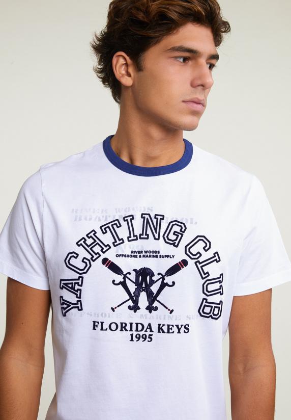 River Woods Custom Fit Fantasie T-shirt Wit