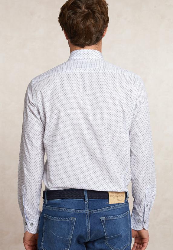 River Woods Custom Fit Fantasiehemd Wit