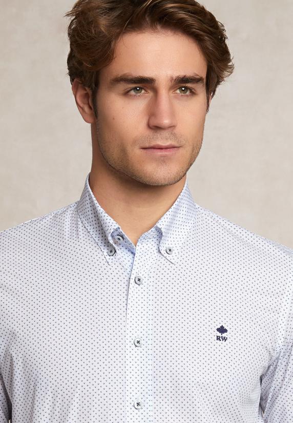 River Woods Custom Fit Fantasiehemd Wit