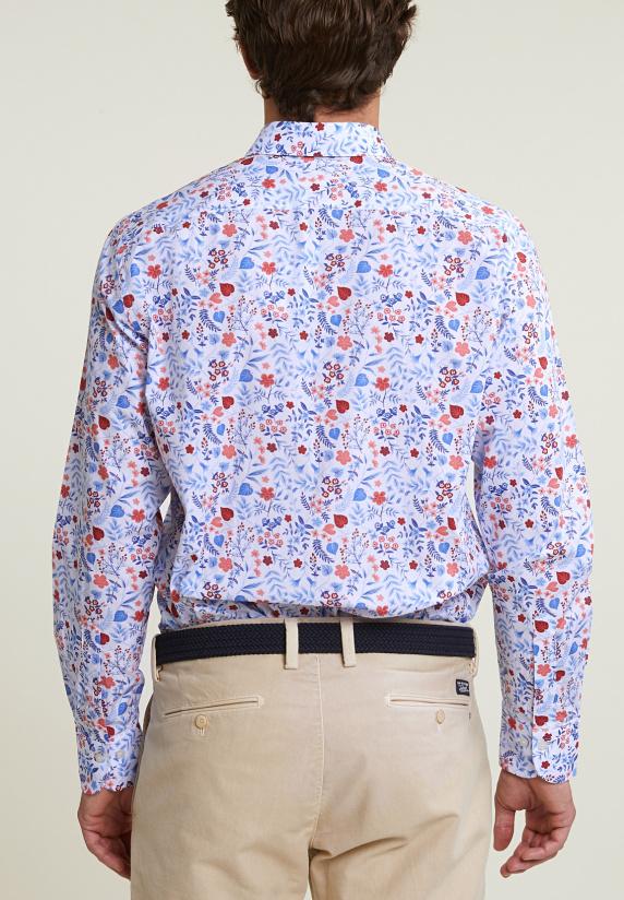 River Woods Custom Fit Gebloemd Hemd Multi