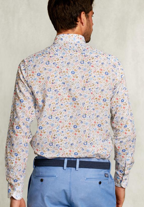 River Woods Custom Fit Gebloemd Hemd Multi