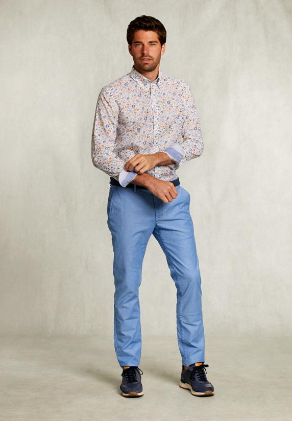 River Woods Custom Fit Gebloemd Hemd Multi