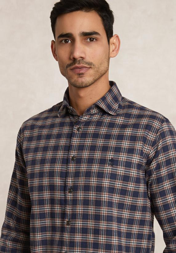 River Woods Custom Fit Geruit Flanellen Hemd Multi